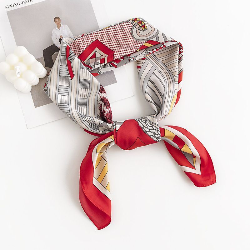 Elegant Silk Scarf Spring Matching Shirt Elegant Silk Scarf Spring Matching Shirt